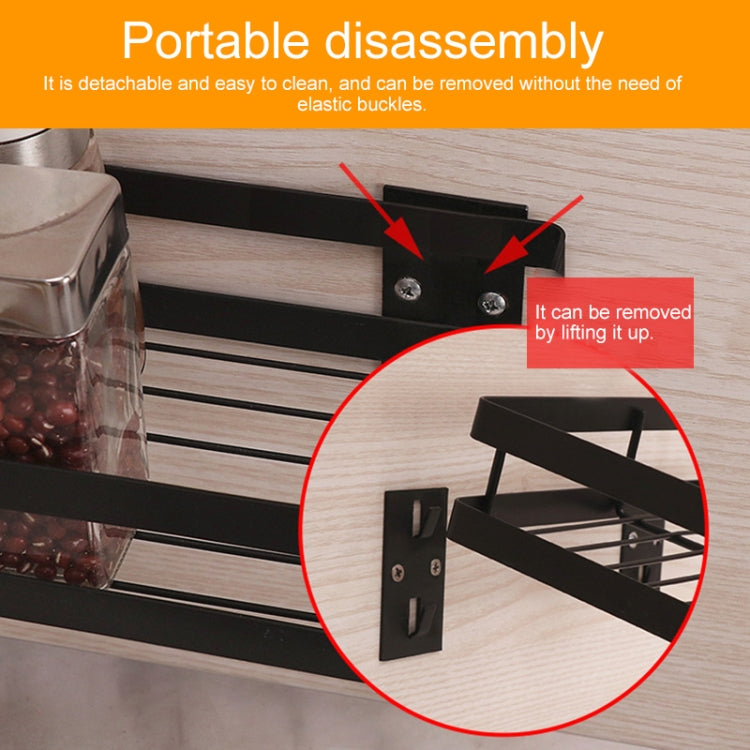 40cm Kitchen Punch-free Wall Mount Seasoning Storage Rack, 40cm