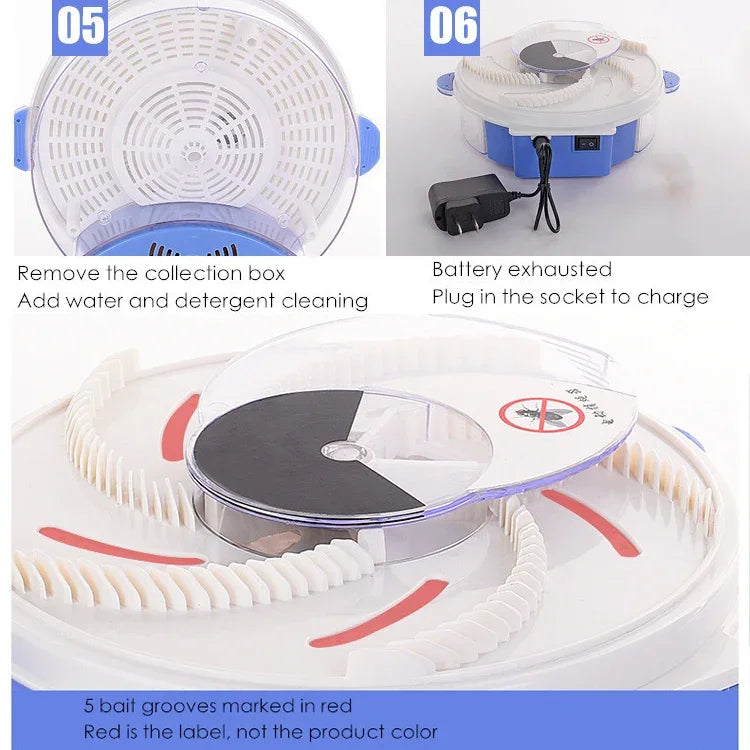 Electric Rotary Fly Catcher Flytrap Mosquito Killer Repellent, US Plug, US Plug