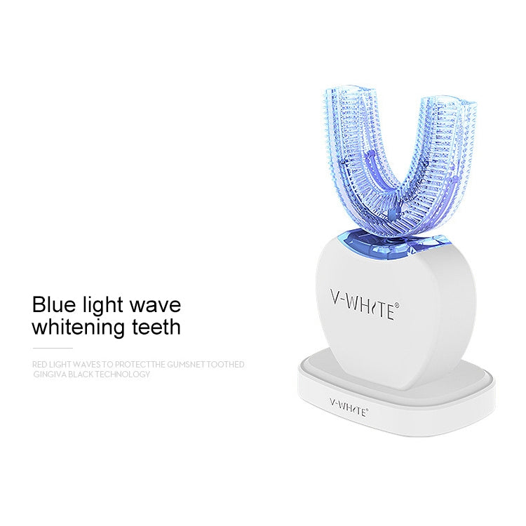Vwhite جهاز تنظيف الأسنان التلقائي الكهربائي من السيليكون مع 3 أوضاع تنظيف