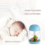 مرطب هواء عطري محمول صغير Imycoo WT602 بقوة 2 واط مع تصميم مناظر طبيعية صغيرة، شحن USB، ضوء LED ملون، سعة خزان الماء: 180 مل، DC 5V