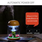مرطب هواء عطري محمول صغير Imycoo WT602 بقوة 2 واط مع تصميم مناظر طبيعية صغيرة، شحن USB، ضوء LED ملون، سعة خزان الماء: 180 مل، DC 5V