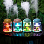 مرطب هواء عطري محمول صغير Imycoo WT602 بقوة 2 واط مع تصميم مناظر طبيعية صغيرة، شحن USB، ضوء LED ملون، سعة خزان الماء: 180 مل، DC 5V