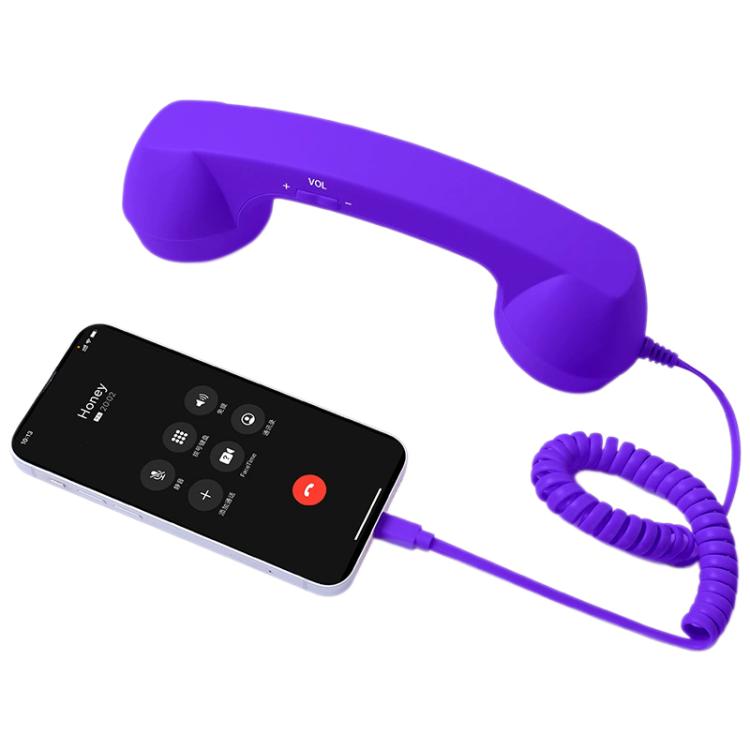 ميكروفون بمقبس Type-C سماعة هاتف قديمة مضادة للإشعاع، Type-C