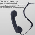 ميكروفون بمقبس Type-C سماعة هاتف قديمة مضادة للإشعاع، Type-C