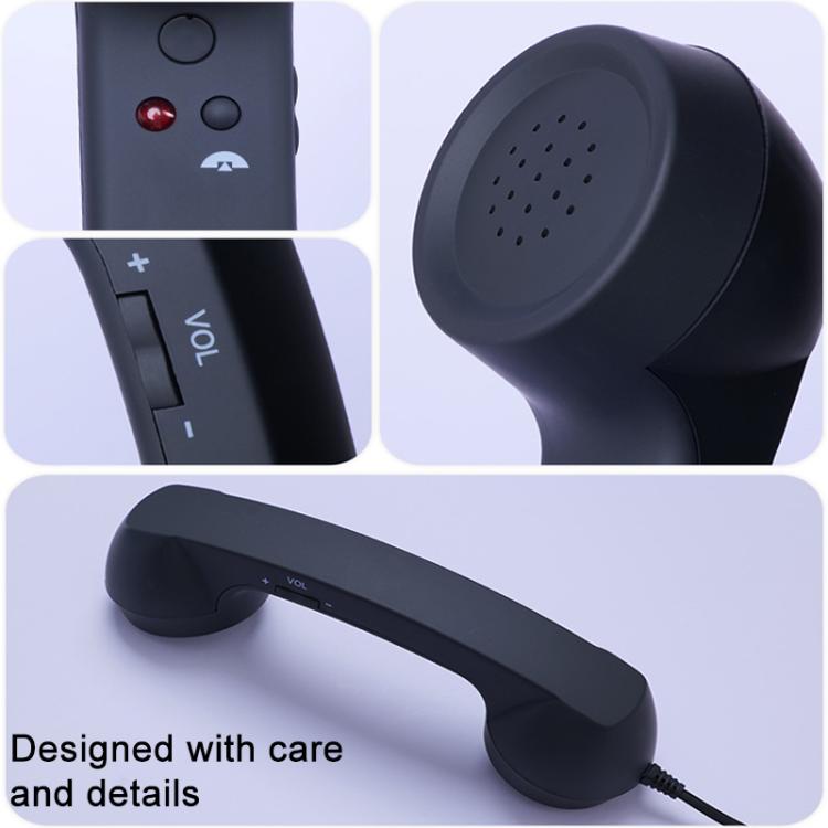 ميكروفون بمقبس Type-C سماعة هاتف قديمة مضادة للإشعاع، Type-C