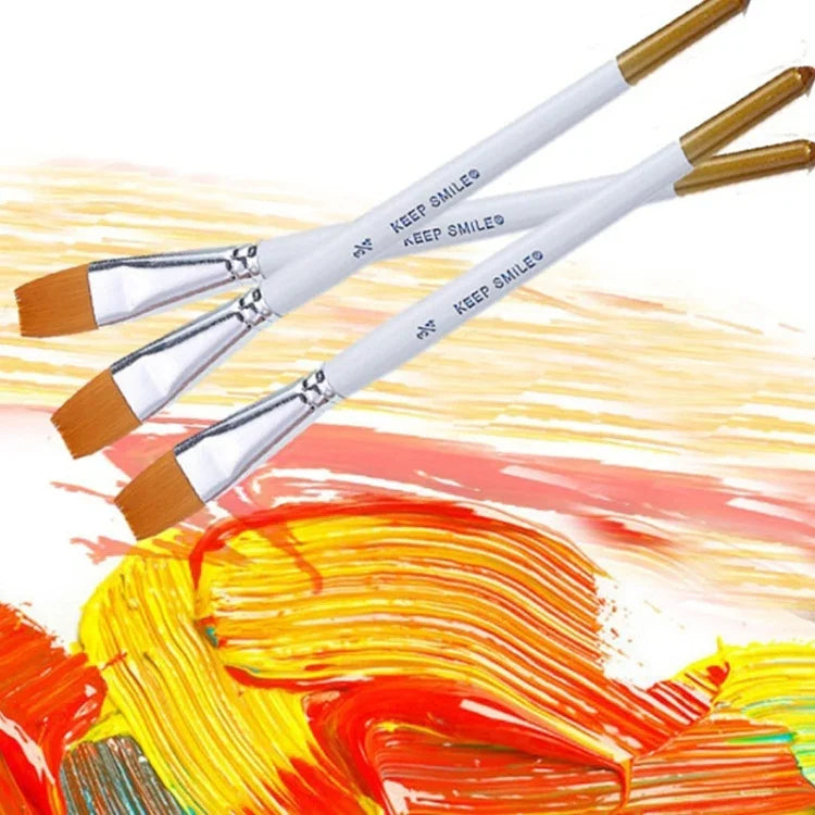 مجموعة فرش رسم زيتية 6 في 1 بشعر نايلون ومقبض خشبي، فرشاة رسم أكريليك وألوان مائية برأس مدبب، قلم رسم برأس مدبب