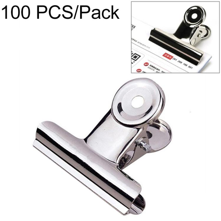 100PCS 22mm Silver Metal Stainless Steel Round Clip Notes Letter Paper Clip Office Bind Clip, 100PCS / 22mm