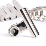 100 قطعة مشبك معدني فضي دائري من الفولاذ المقاوم للصدأ بحجم 22 مم لتثبيت الأوراق والملاحظات، 100 قطعة / 22 مم