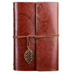 Creative Retro Autumn Leaves Pattern Loose-leaf Travel Diary Notebook, Size: L, L