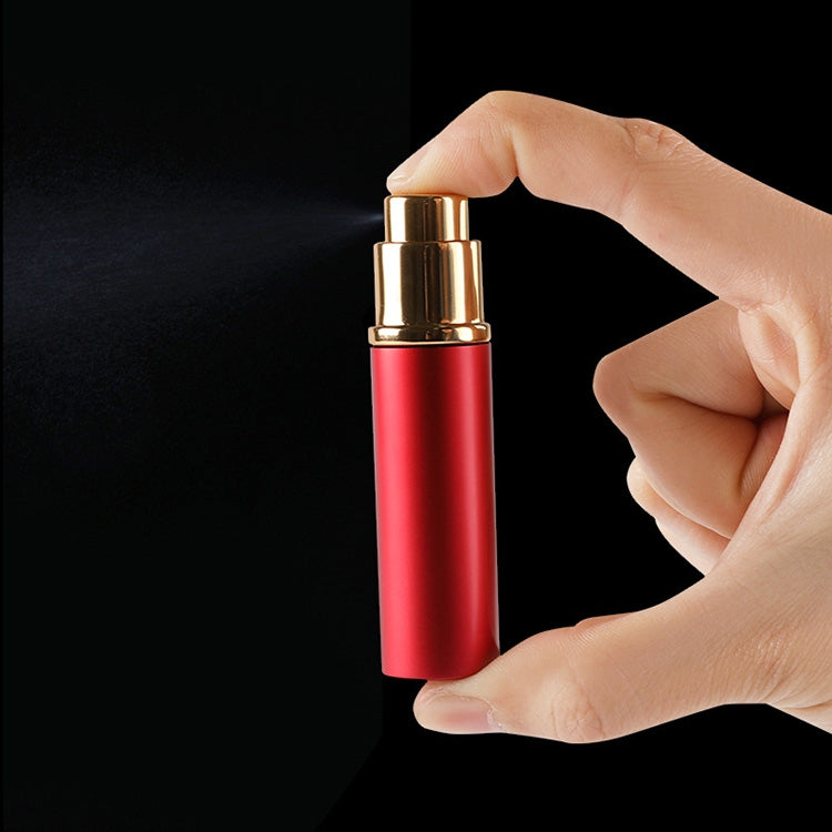 بخاخات عطر زجاجية محمولة صغيرة قابلة لإعادة التعبئة برذاذ ناعم مع غلاف معدني خارجي، 5 مل