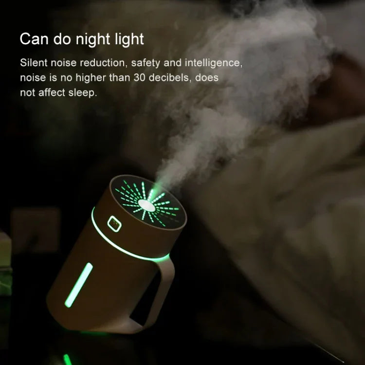 مرطب هواء ذكي صامت على شكل كوب ماء مع ضوء ليلي LED، جهاز ترطيب بالرش ML-S2