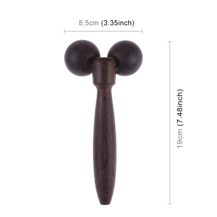 Wenge Solid Wood Manual Roller Massager
