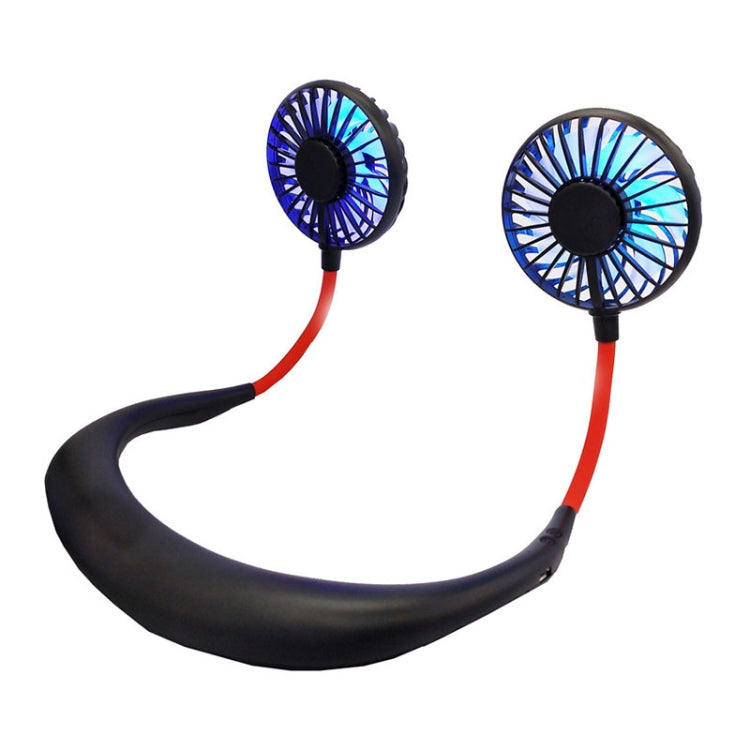 مروحة صغيرة مبتكرة معلقة على الرقبة مع إضاءة LED خارجية، F008 (أسود)، F008، F008 (أزرق)، F008 (أبيض)