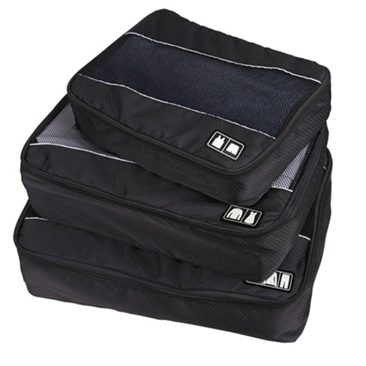 3 PCS / Sets Multi-function Football Texture 210D Polyester Waterproof Travel Clothes Underwear Storage Bag