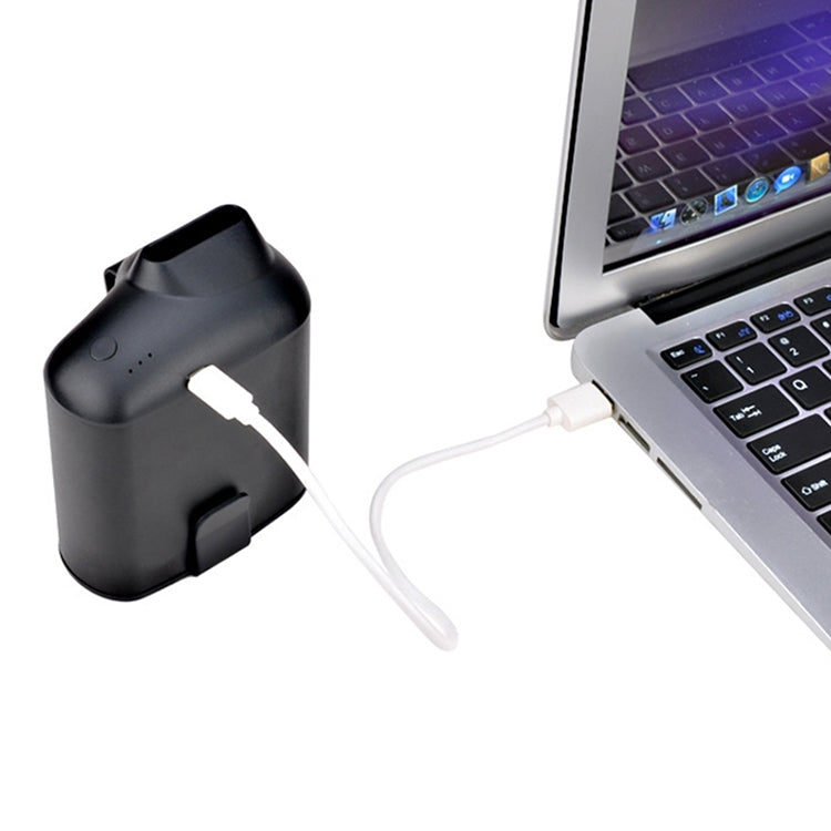 مروحة USB محمولة مبتكرة معلقة على الخصر بثلاث سرعات رياح قابلة للتعديل، أسود، رمادي