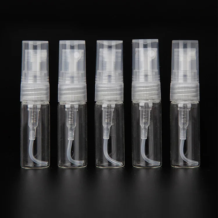 50 قطعة زجاجة عطر بخاخة زجاجة عطر زجاجة فارغة، السعة: 2ML (شفافة)، 2ML (شفافة)