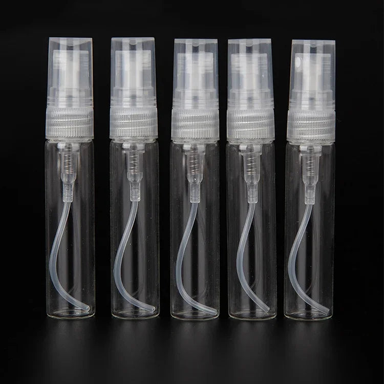 50 قطعة زجاجة عطر بخاخة زجاجة عطر زجاجة فارغة، السعة: 5ML (شفافة)، 5ML (شفافة)