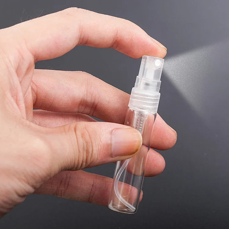 50 قطعة زجاجة عطر بخاخة زجاجة عطر زجاجة فارغة، السعة: 5ML (شفافة)، 5ML (شفافة)