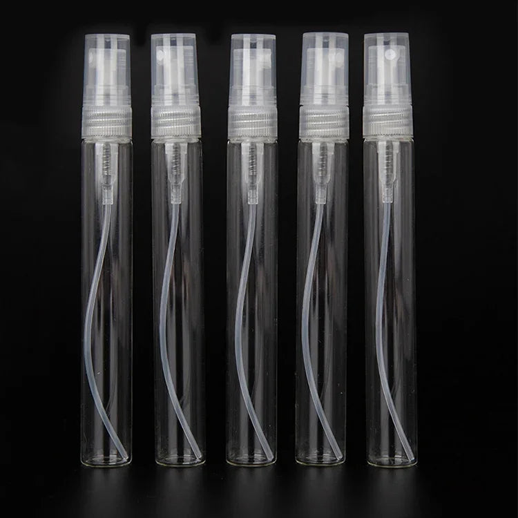 50 قطعة زجاجة عطر بخاخة زجاجة عطر زجاجة فارغة، السعة: 10ML (شفافة)، 10ML (شفافة)