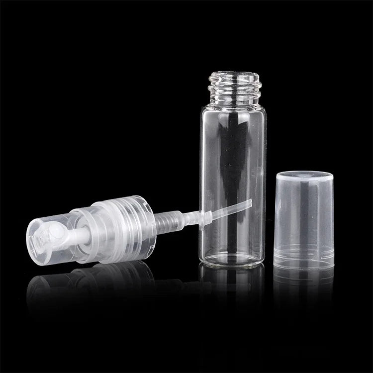 50 قطعة زجاجة عطر بخاخة زجاجة عطر زجاجة فارغة، السعة: 10ML (شفافة)، 10ML (شفافة)