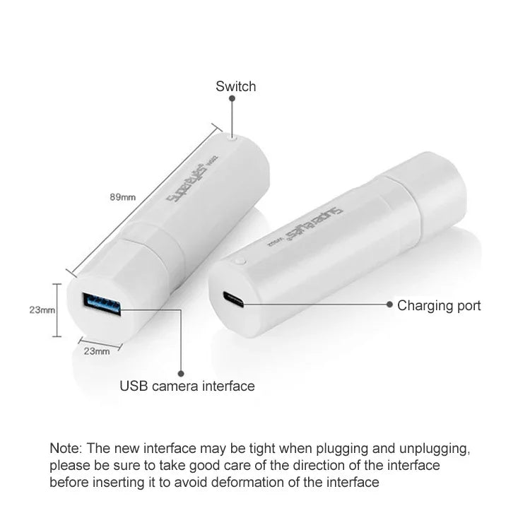 Supereyes W002 منظار رقمي USB للهاتف المحمول والتابلت مع صندوق نقل فيديو WiFi عالي الدقة، W002
