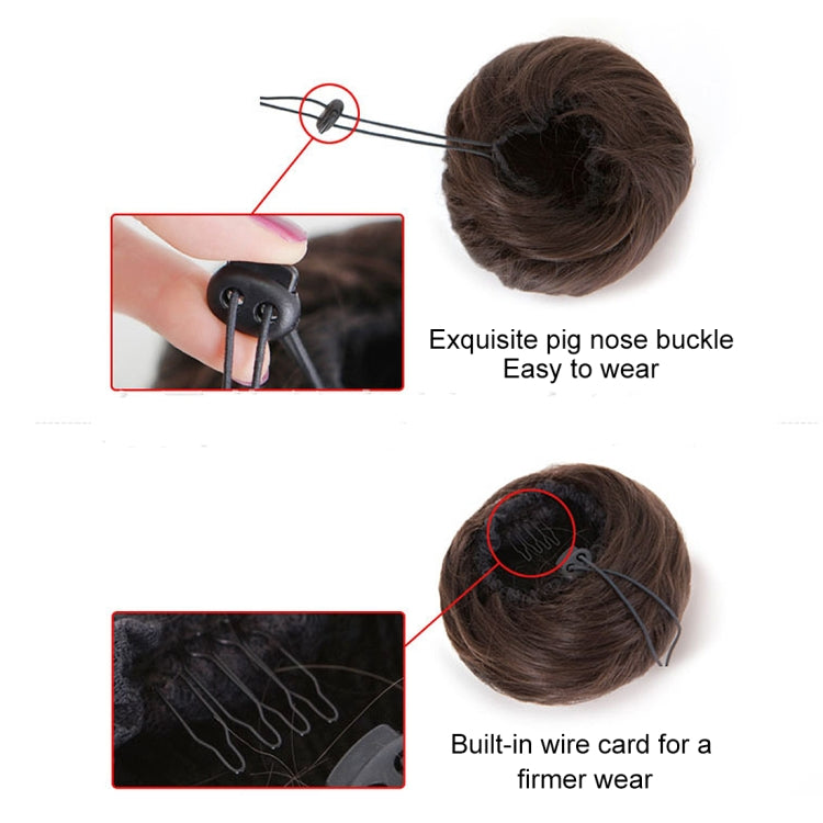 حزمة شعر على شكل زهرة كعكة الشعر (كستنائي)