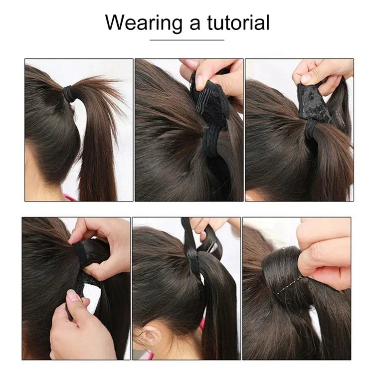 88# Invisible Seamless Bandage-style  Wig Long Straight Hair Wig Ponytail, 88#