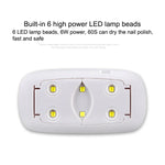 SUN mini 2 6W UV + LED USB Nail Lamp Fingernail Gel Curing Dryer