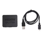 مقسم HDMI 4K، فيديو Full HD 1080p، مفتاح HDMI 1x2، مضخم إخراج، عرض مزدوج لأجهزة HDTV وDVD وPS3 وXbox، HDMI 4K (أسود)، HDMI 4K (أبيض)