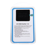 مقسم HDMI 4K، فيديو Full HD 1080p، مفتاح HDMI 1x2، مضخم إخراج، عرض مزدوج لأجهزة HDTV وDVD وPS3 وXbox، HDMI 4K (أسود)، HDMI 4K (أبيض)