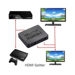 مقسم HDMI 4K، فيديو Full HD 1080p، مفتاح HDMI 1x2، مضخم إخراج، عرض مزدوج لأجهزة HDTV وDVD وPS3 وXbox، HDMI 4K (أسود)، HDMI 4K (أبيض)