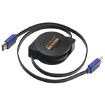 كابل HDMI بطول 1.8 متر 1.4 (1080P) موصلات مطلية بالذهب HDMI ذكر إلى HDMI ذكر قابل للسحب، الطول: 1.8 متر