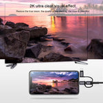 كابل 3 في 1 مايكرو USB + USB-C / تايب-C + 8 بن إلى HDMI HDTV