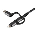 كابل 3 في 1 مايكرو USB + USB-C / تايب-C + 8 بن إلى HDMI HDTV