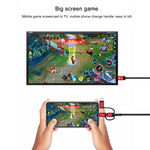 كابل 3 في 1 مايكرو USB + USB-C / تايب-C + 8 بن إلى HDMI HDTV