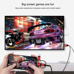 كابل 3 في 1 مايكرو USB + USB-C / تايب-C + 8 بن إلى HDMI HDTV