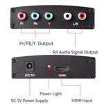 محول فيديو وصوت HDMI إلى YPbPr بدقة 1080P HD، HDMI إلى YPbPr+R/L