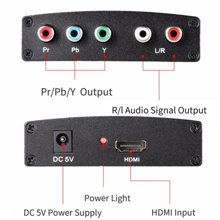 محول فيديو وصوت HDMI إلى YPbPr بدقة 1080P HD، HDMI إلى YPbPr+R/L