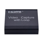 بطاقة التقاط فيديو USB 2.0 إلى HDMI بدقة 4K HD مع حلقة