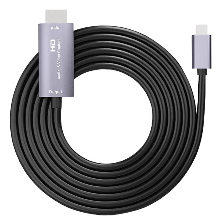 بطاقة التقاط فيديو عالية الدقة Z36A من HDMI ذكر إلى USB-C / Type-C ذكر، طول الكابل: 2 متر، HDMI إلى Type-C