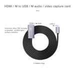 بطاقة التقاط فيديو عالية الدقة Z36A من HDMI ذكر إلى USB-C / Type-C ذكر، طول الكابل: 2 متر، HDMI إلى Type-C