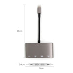 محول متعدد الوظائف 1040KEY من 8 دبابيس إلى USB + Type-C / USB-C + OTG، 1040KEY