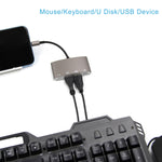 محول متعدد الوظائف 1040KEY من 8 دبابيس إلى USB + Type-C / USB-C + OTG، 1040KEY
