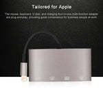 محول متعدد الوظائف 1040KEY من 8 دبابيس إلى USB + Type-C / USB-C + OTG، 1040KEY