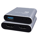 Z37 بطاقة التقاط فيديو وصوت عالية الدقة HDMI أنثى + ميكروفون إلى HDMI أنثى + صوت + USB مع حلقة، Z37
