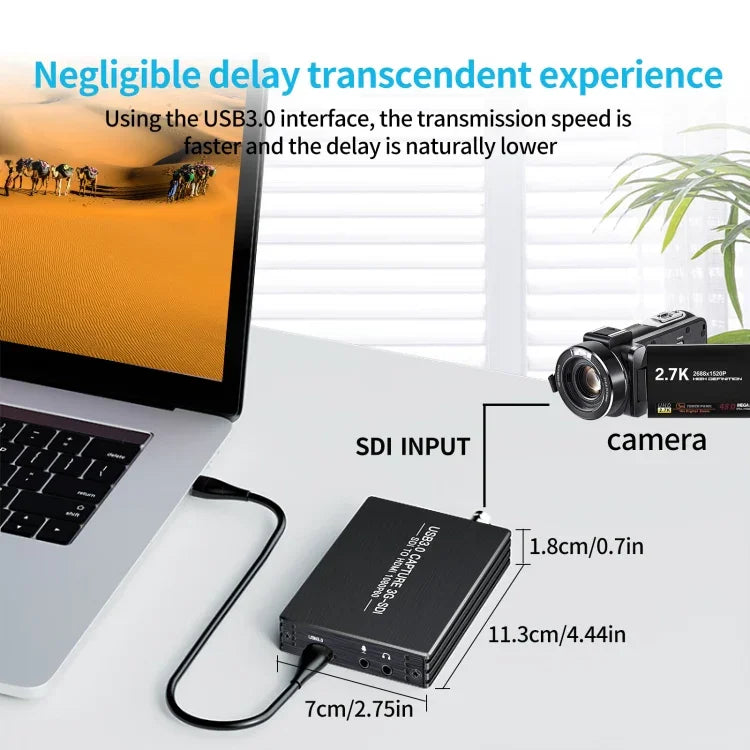 NK-M006 محول إخراج HDMI إلى SDI + USB 3.0 بدقة 1080P فول اتش دي، SDI + USB 3.0