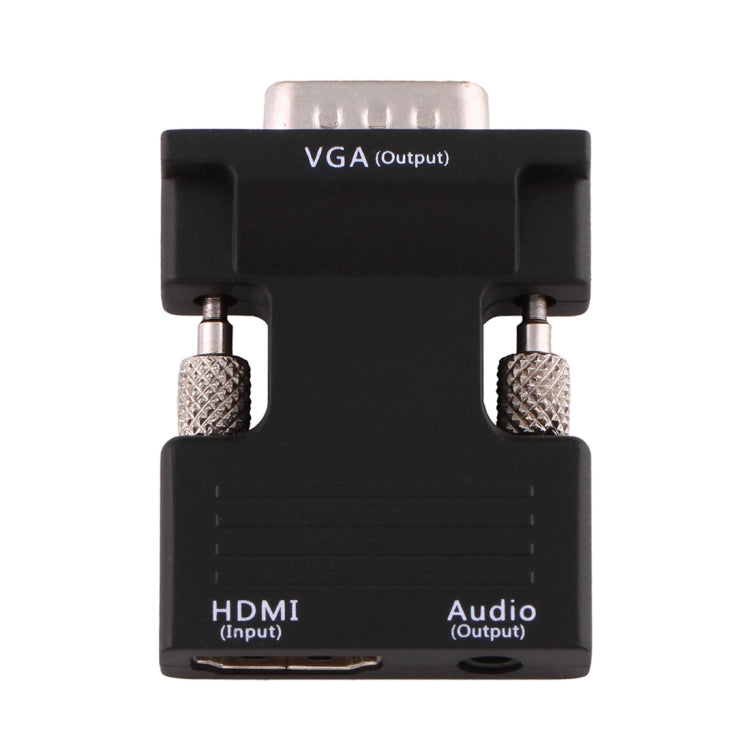 محول HDMI أنثى إلى VGA ذكر مع مخرج صوتي لمشاريع العرض، شاشات المراقبة، أجهزة التلفاز، HDMI إلى VGA + صوت