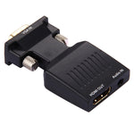 محول VGA إلى HDMI + صوت بدقة HD 1080P لمشاريع العرض وشاشات HDTV، VGA إلى HDMI + صوت