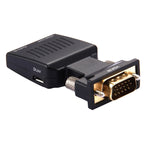 محول VGA إلى HDMI + صوت بدقة HD 1080P لمشاريع العرض وشاشات HDTV، VGA إلى HDMI + صوت