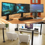 كابل محول HDMI أنثى + HDMI ذكر إلى USB 2.0 ذكر بطول 50 سم، HDMI أنثى + ذكر